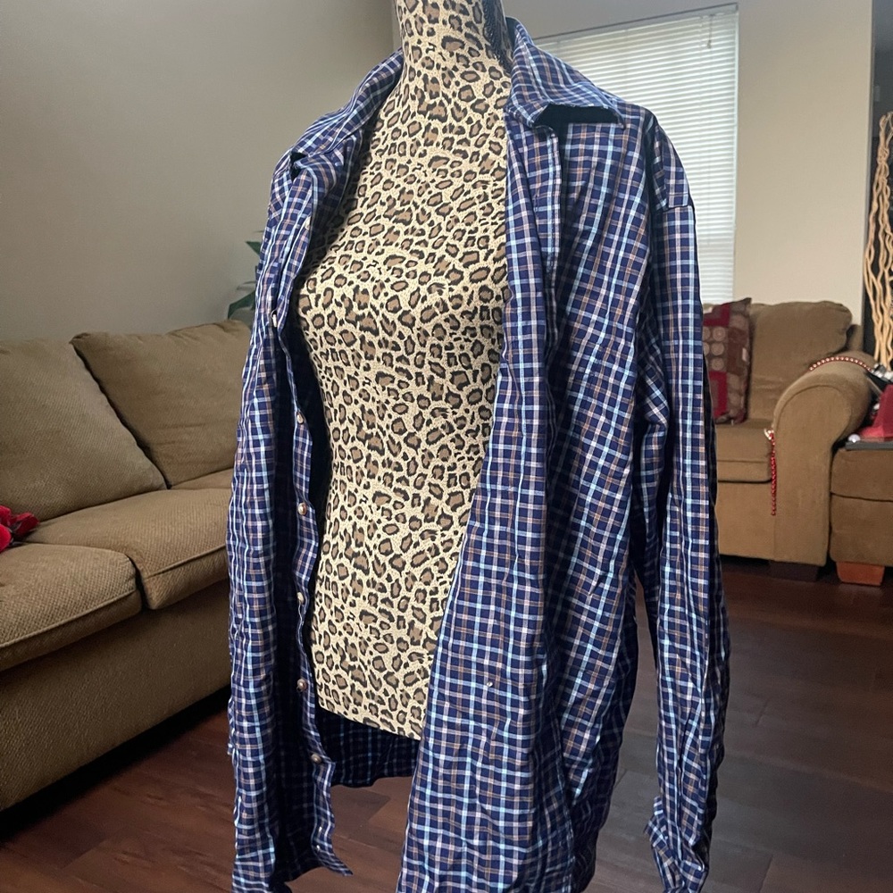 Blue Plaid Jos A. Bank flannel